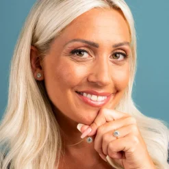 Pan Jewelry – Ring i gult gull med aquamarin og diamanter