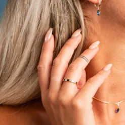 Pan Jewelry – Ring i gult gull med zirkonia