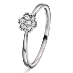 Pan Jewelry – Ring i hvitt gull med diamanter 0,15ct W/P1