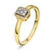 Pan Jewelry – Ring i 14k gult gull med diamanter, 0,15ct W/P