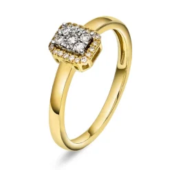 Pan Jewelry – Ring i 14k gult gull med diamanter, 0,15ct W/P