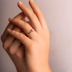 Pan Jewelry – Ring i 14k gult gull med diamanter, 0,20ct