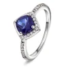 Pan Jewelry – Ring i sølv med blå zirkonia