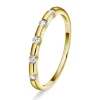 PAN Jewelry – Tynn ring i forgyldt sølv med zirkonia