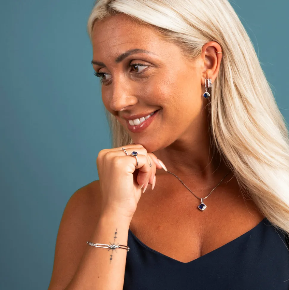 Pan Jewelry – Tynn ring i sølv med zirkonia