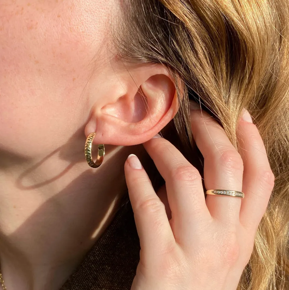 PAN Jewelry – Varese øreringer i forgylt sølv