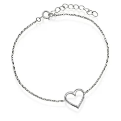 Pan Jewelry Classic – Armbånd i sølv med åpen hjerte