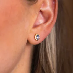 Pan Jewelry Classic – Athens Charm ørepynt i forgylt sølv med zirkonia