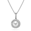 Pan Jewelry Classic – Firenze halssmkke i sølv med perle og zirkonia