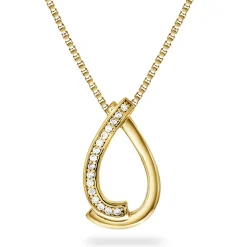 PAN Jewelry Classic – Forgylt halssmykke – dråpeformet