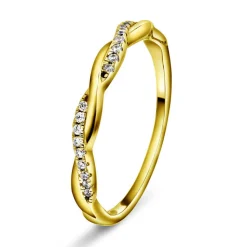 Pan Jewelry Classic – Friendship ring i forgylt sølv med zirkonia