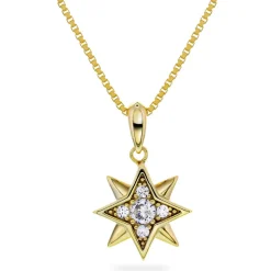 PAN Jewelry Classic – Halssmykke i forgylt sølv – stjerne