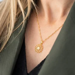 PAN Jewelry Classic – Halssmykke forgylt 925 sølv- Blomst