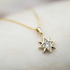 PAN Jewelry Classic – Halssmykke i forgylt sølv – stjerne