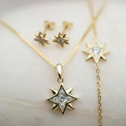 PAN Jewelry Classic – Halssmykke i forgylt sølv – stjerne