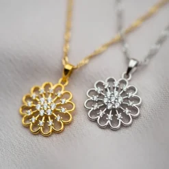 PAN Jewelry Classic – Halssmykke forgylt 925 sølv- Blomst