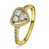 Pan Jewelry Classic – Hjertedrøm ring i forgylt sølv med zirkonia