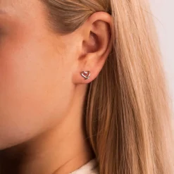 Pan Jewelry Classic – Hjertestrek smykke sett med ørepynt og armbånd i sølv