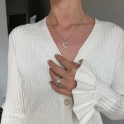 PAN Jewelry Classic – Juliane halssmykke i sølv med zirkonia, hjerte