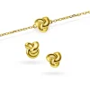 Pan Jewelry Classic – Knute sett med ørepynt og armbånd i forgylt sølv