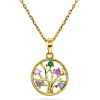 Pan Jewelry Classic – Livets tre halssmykke i forgylt sølv, multi farger