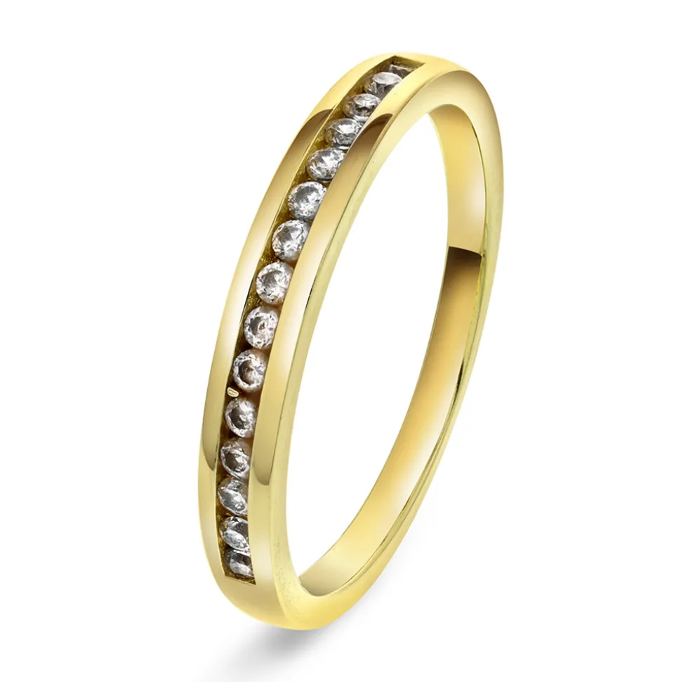 PAN Jewelry Classic – Madrid ring i forgylt sølv med zirkonia