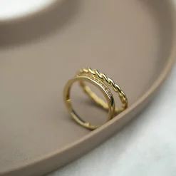 PAN Jewelry Classic – Madrid ring i forgylt sølv med zirkonia
