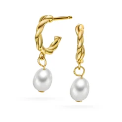 PAN Jewelry Classic – Oda ørepynt i forgylt sølv med ferskvannsperler