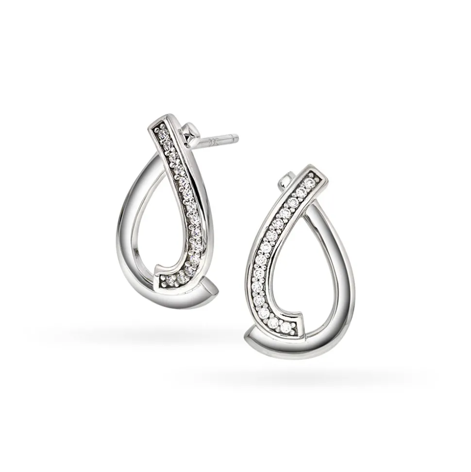 PAN Jewelry Classic – Ørepynt rhodinert 925 sølv