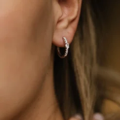 PAN Jewelry Classic – Øreringer i sølv med zirkonia