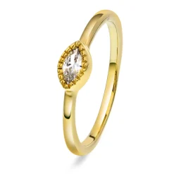 PAN Jewelry Classic – Ring med zirkonia – Forgyldt