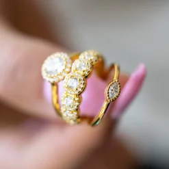PAN Jewelry Classic – Ring med zirkonia – Forgyldt