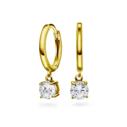 Pan Jewelry Classic – SF Spark øreringer i forgylt sølv med zirkonia