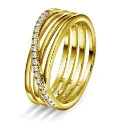 Pan Jewelry Classic – Siena ring i forgylt sølv med zirkonia