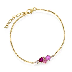 Pan Jewelry Glam – Armbånd i forgylt sølv med rosa toner