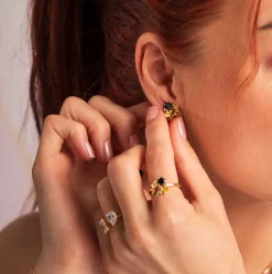 Pan Jewelry Glam – Ørepynt i forgylt sølv med gylne toner