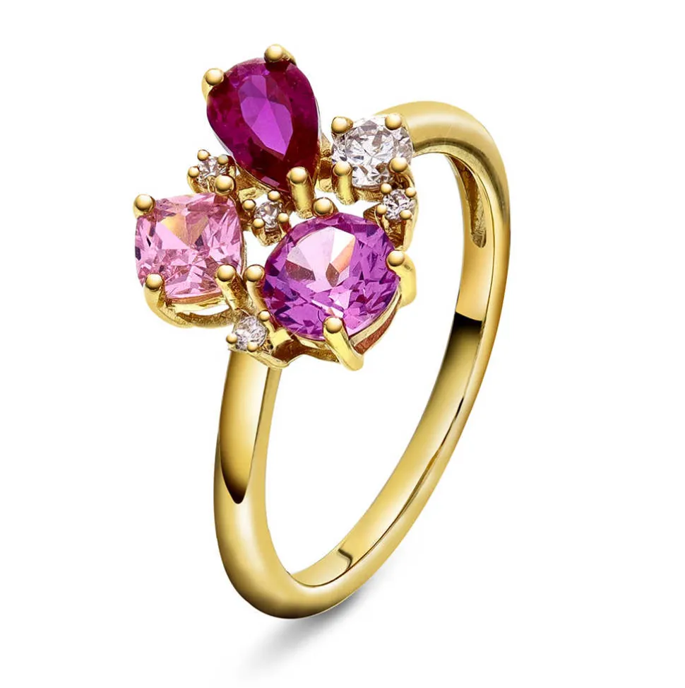 Pan Jewelry Glam – Ring i forgylt sølv med rosa toner