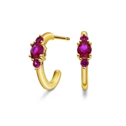 Pan Jewelry Glam – Rio Radiance ørepynt i forgylt sølv med rosa zirkonia