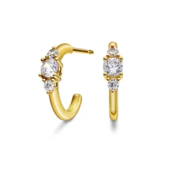 Pan Jewelry Glam – Rio Radiance ørepynt i forgylt sølv med zirkonia