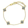Pan Jewelry Trend – Armbånd i forgyldt sølv med grå perlemor kløver