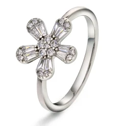 PAN Jewelry Trend – Dina ring i sølv med zirkonia, blomst