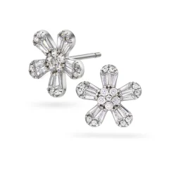 PAN Jewelry Trend – Dina ørepynt i sølv med zirkonia, blomst