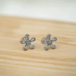 PAN Jewelry Trend – Dina ørepynt i sølv med zirkonia, blomst
