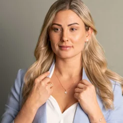 Pan Jewelry Trend – Halssmykke i forgyldt sølv med perlermor, kløver