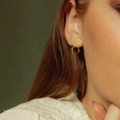 Pan Jewelry Trend – Hjerteglimt øreringer i forgylt sølv