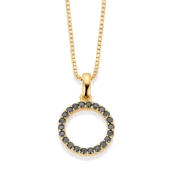 PAN Jewelry Trend – Julia halssmykke i forgylt sølv med zirkonia sirkel