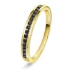 PAN Jewelry Trend – Madrid ring i forgylt sølv med sort zirkonia