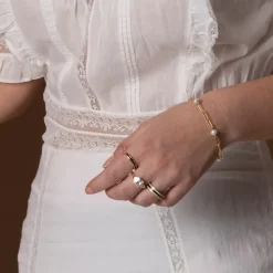 PAN Jewelry Trend – Madrid ring i forgylt sølv med sort zirkonia