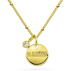 Pan Jewelry Trend – Mamma halssmykke i forgylt sølv med zirkonia