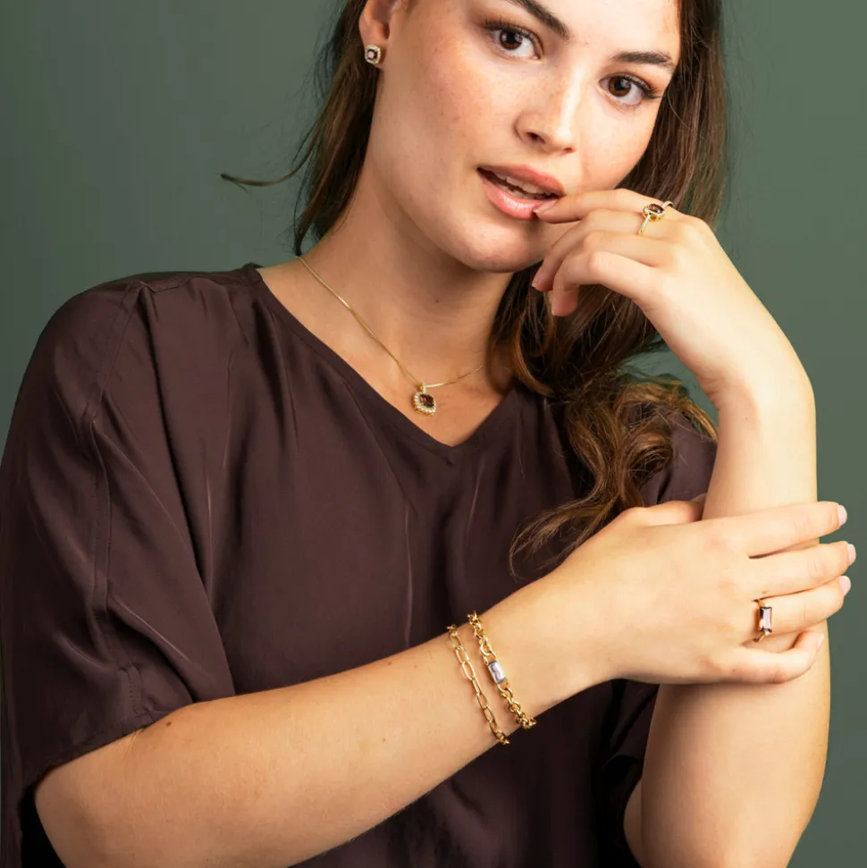 Pan Jewelry Trend – Nora armbånd i forgylt sølv med zirkonia